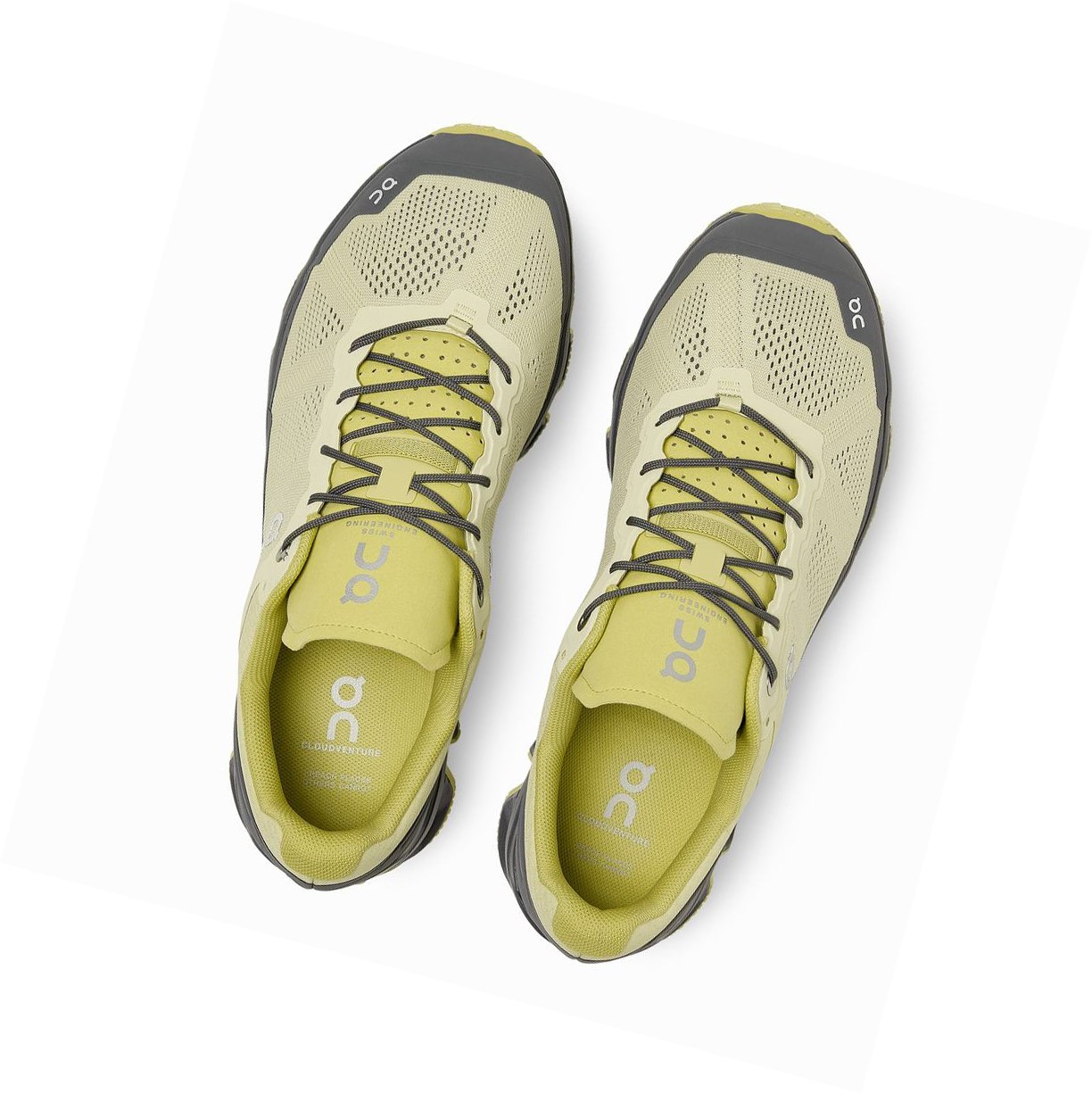 Buty Do Biegania W Terenie Męskie On Cloudventure Khaki Żółte | 034681-VLW