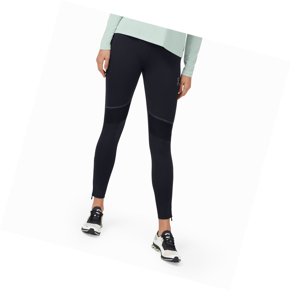 Running Leggings Damskie On Tights Long Pants Czarne | 397541-KJB