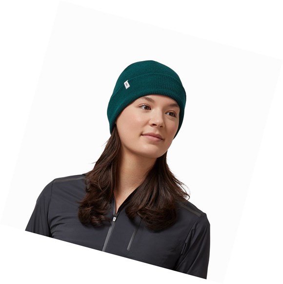 Czapki Męskie On Merino Beanie Zielone | 956703-FHV